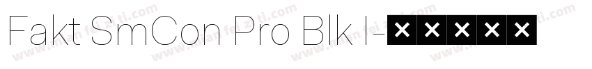 Fakt SmCon Pro Blk I字体转换